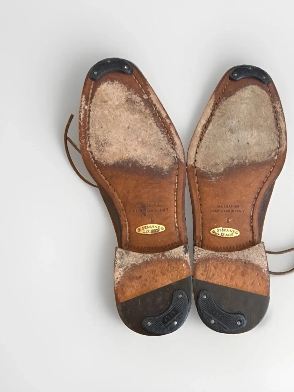 Traversi Vintage Handmade in Italy Genuine Teju Lizard 3-Eyelet Derby Dress Shoe